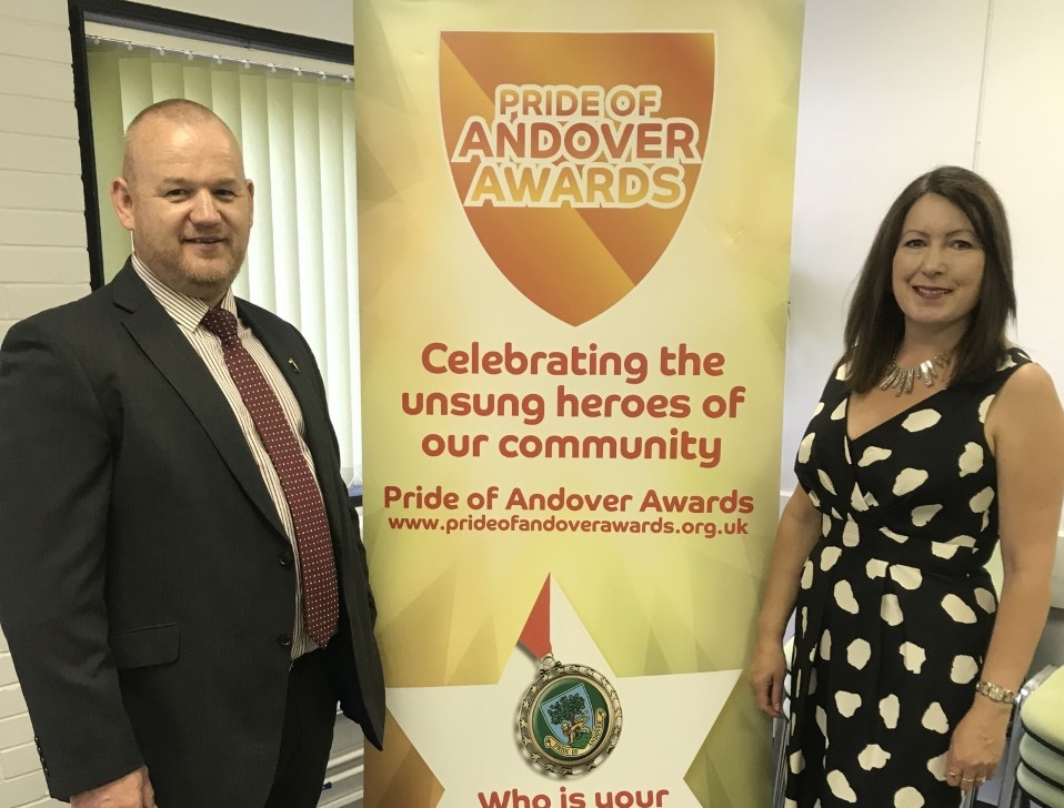 Ocado's Kim Lund & colleague at Pride of Andover Awards launch